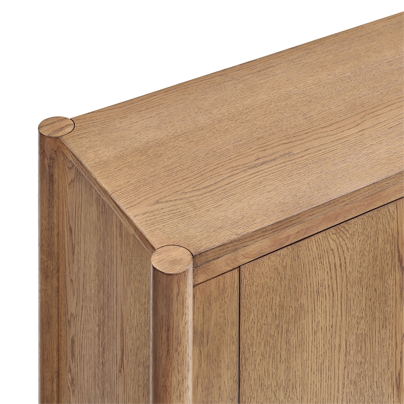 Taschen 4-Door Wood Sideboard Cabinet in Weathered Oak Natural