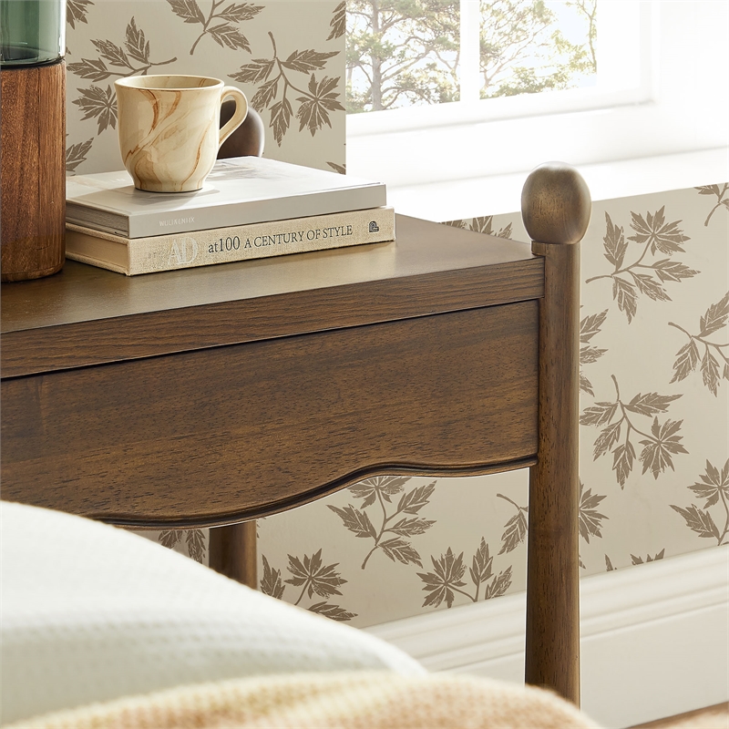 Darcy Wood Nightstand or Side Table in Walnut