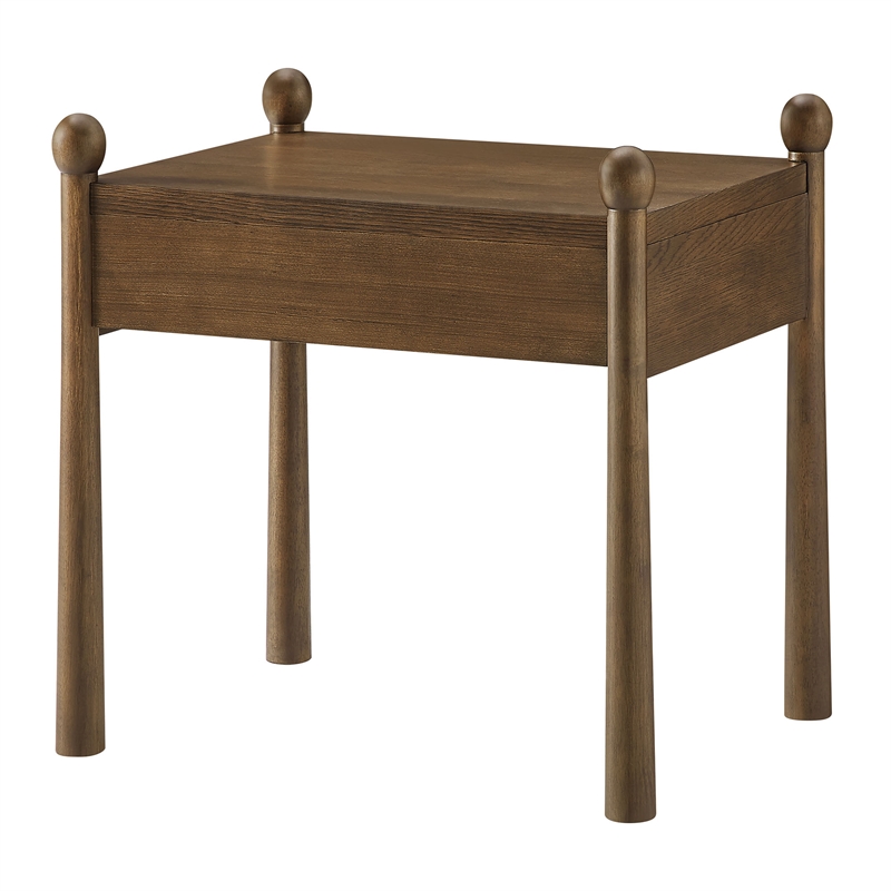 Darcy Wood Nightstand or Side Table in Walnut