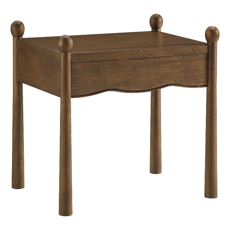 Darcy Wood Nightstand or Side Table in Walnut