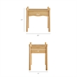 Darcy Wood Nightstand or Side Table in Oak