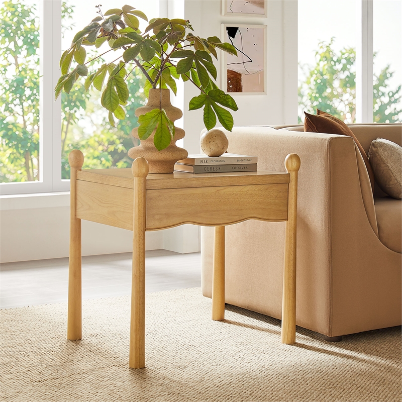 Darcy Wood Nightstand or Side Table in Oak