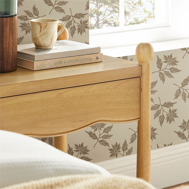 Darcy Wood Nightstand or Side Table in Oak