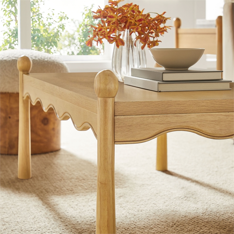 Darcy 46 Inch Wood Coffee Table in Oak