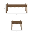 Darcy 46 Inch Wood Coffee Table in Walnut