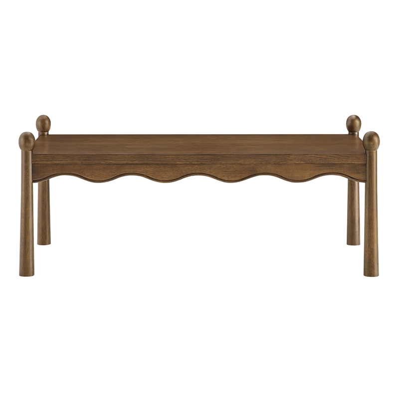 Darcy 46 Inch Wood Coffee Table in Walnut