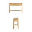 Darcy 44 Inch Wood Console Table in Oak