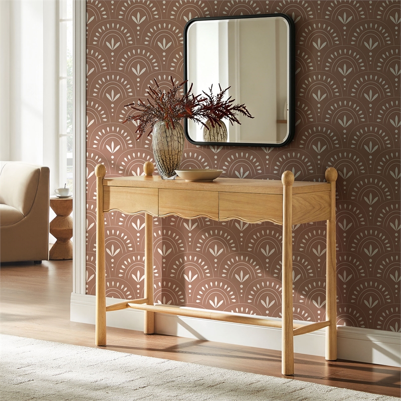 Darcy 44 Inch Wood Console Table in Oak