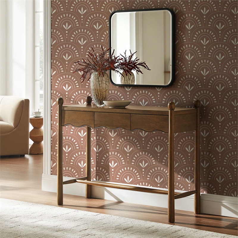 Darcy 44 Inch Wood Console Table in Walnut