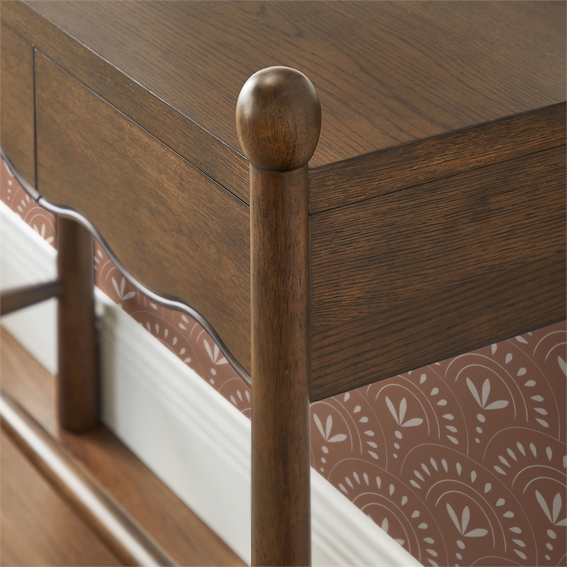 Darcy 44 Inch Wood Console Table in Walnut