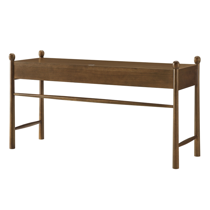 Darcy 62 Inch Wood Computer Desk in Walnut
