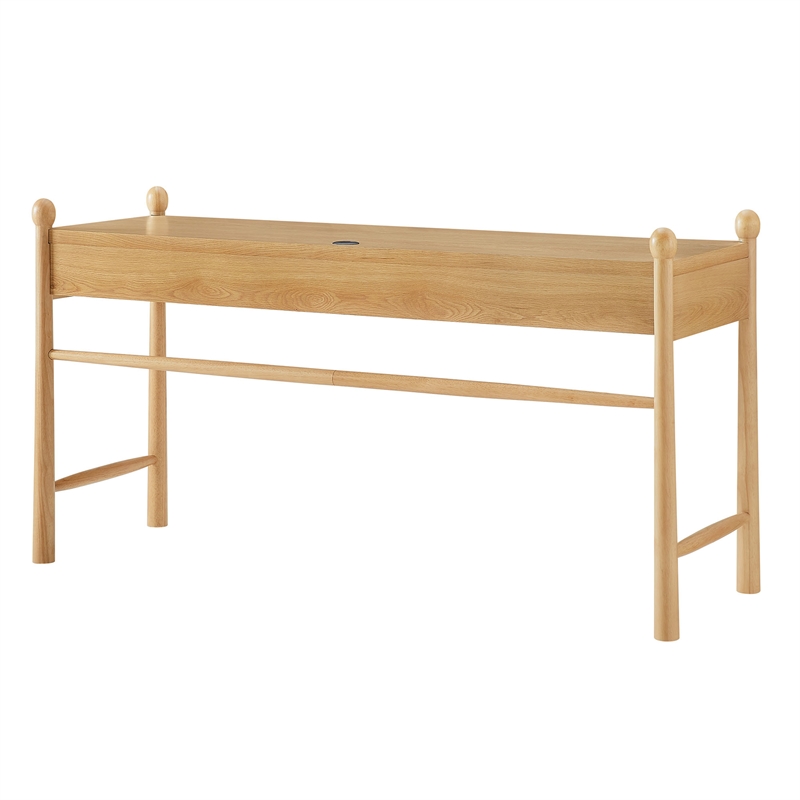 Darcy 62 Inch Wood Computer Desk in Oak