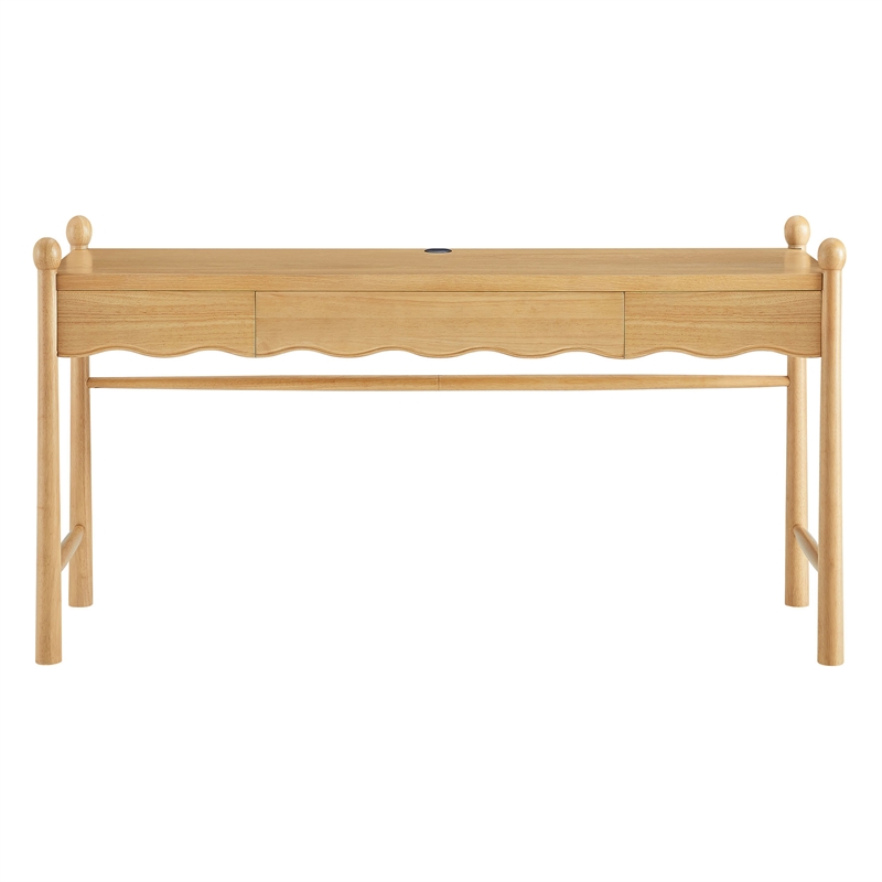 Darcy 62 Inch Wood Computer Desk in Oak