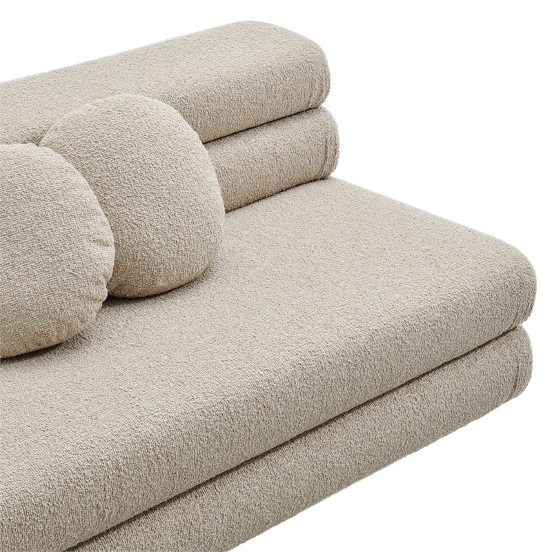 Jubilee Upholstered Modular Armless Loveseat in Linen