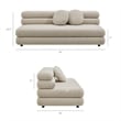 Jubilee Upholstered Modular Armless Loveseat in Linen