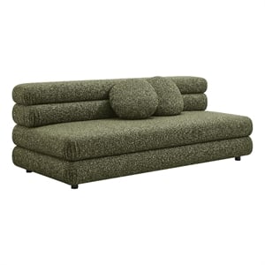 Jubilee Upholstered Modular Armless Loveseat in Olive