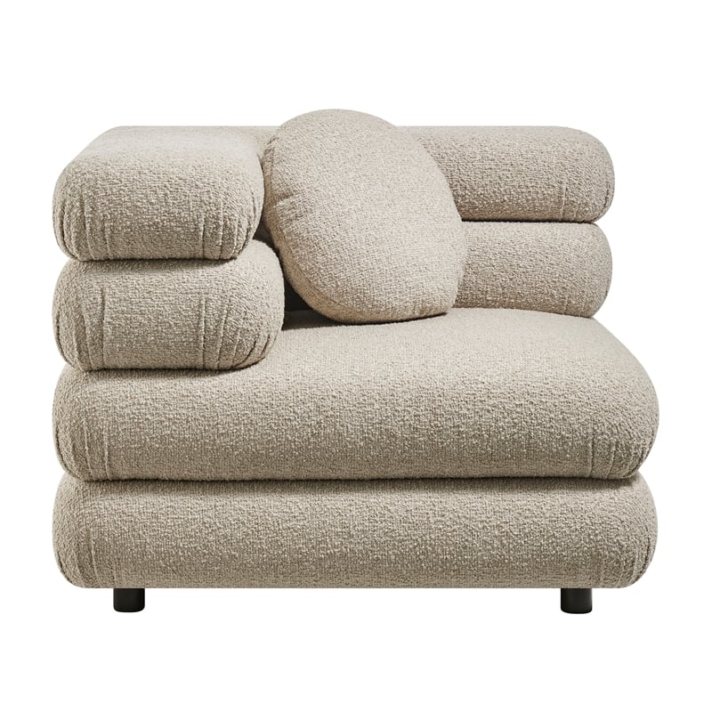 Jubilee 4-Piece Upholstered Modular Sofa Set in Linen