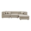 Jubilee 4-Piece Upholstered Modular Sofa Set in Linen