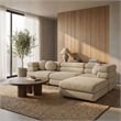 Jubilee 4-Piece Upholstered Modular Sofa Set in Linen