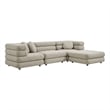 Jubilee 4-Piece Upholstered Modular Sofa Set in Linen