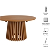 Lane 31 Inch Round Outdoor Teak Wood Coffee Table in Natural