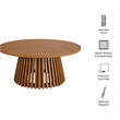 Lane 39 Inch Round Outdoor Teak Wood Coffee Table in Natural