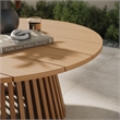 Lane 39 Inch Round Outdoor Teak Wood Coffee Table in Natural