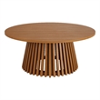 Lane 39 Inch Round Outdoor Teak Wood Coffee Table in Natural