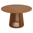 Lane 47 Inch Round Outdoor Teak Wood Dining Table in Natural