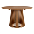 Lane 47 Inch Round Outdoor Teak Wood Dining Table in Natural