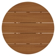 Lane 31 Inch Round Outdoor Teak Wood Bar Table in Natural