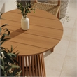 Lane 35 Inch Round Outdoor Teak Wood Bar Table in Natural
