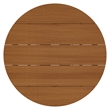 Lane 35 Inch Round Outdoor Teak Wood Bar Table in Natural