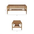 Hayden 46 Inch Outdoor Teak Wood Coffee Table in Natural
