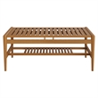 Hayden 46 Inch Outdoor Teak Wood Coffee Table in Natural