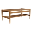 Hayden 46 Inch Outdoor Teak Wood Coffee Table in Natural