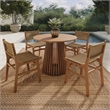 Rowe 5-Piece Outdoor Teak Wood Dining Set in Natural