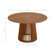 Rowe 5-Piece Outdoor Teak Wood Dining Set in Natural