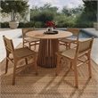 Rowe 5-Piece Outdoor Teak Wood Dining Set in Natural