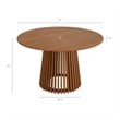 Reed 5-Piece Outdoor Teak Wood Dining Set in Natural