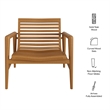 Hayden Outdoor Teak Wood Armchair in Natural