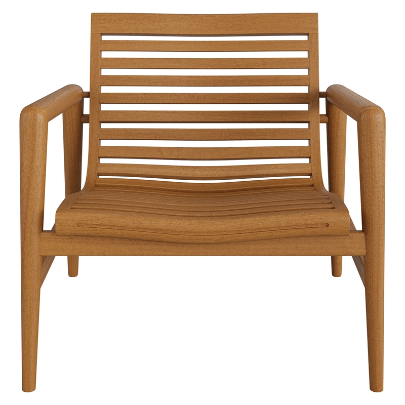 Hayden Outdoor Teak Wood Armchair in Natural
