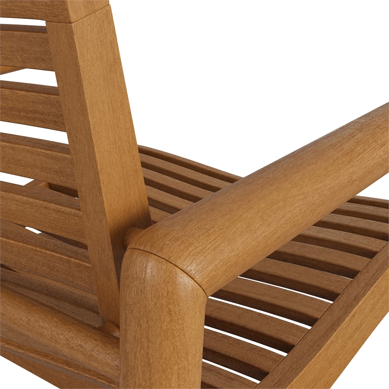 Hayden Outdoor Teak Wood Armchair in Natural