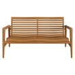 Hayden 56 Inch Outdoor Teak Wood Loveseat in Natural
