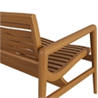 Hayden 56 Inch Outdoor Teak Wood Loveseat in Natural