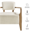 Zinnia Linen Blend Accent Chair in Ivory