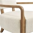 Zinnia Linen Blend Accent Chair in Ivory