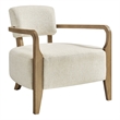 Zinnia Linen Blend Accent Chair in Ivory