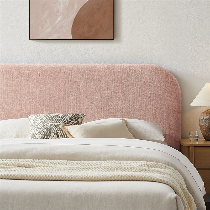 Keynote Full Fabric Upholstered Storage Platform Bed in Blush