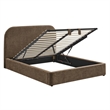 Keynote Full Fabric Upholstered Storage Platform Bed in Mocha